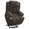 thumbnail image 4 of Limi Power Lift Recliner Chair, Dark Brown, USB Port, Cupholders, 4 of 6