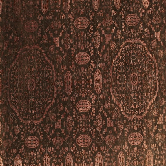 Ahgly Company Indoor Square Abstract Brown Contemporary Area Rugs, 8' Square
