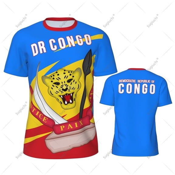 Democratic Republic Of Congo DR Congo Flag Men Sports T-shirt Women Tees jersey for Soccer Football Running Bike Tennis Fitness