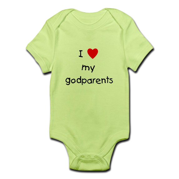 CafePress - I Love My Godparents Infant Bodysuit - Baby Light Bodysuit