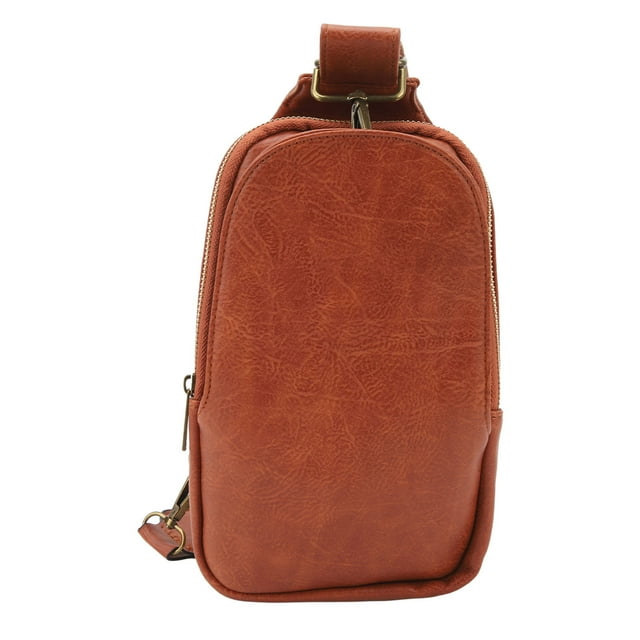 Bolso de pecho para mujer bandolera de cuero PU de moda Vintage almacenamiento ANGGREK Otros