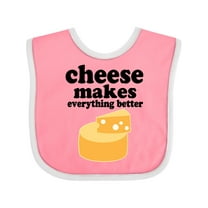 Inktastic Cheese Makes Everything Better Boys or Girls Baby Bib