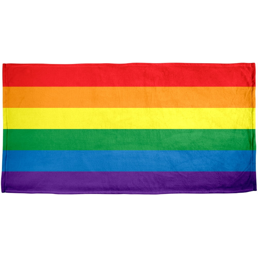 Rainbow Gay Pride Flag All Over Beach Towel