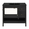 thumbnail image 5 of Château 36" Freestanding Bathroom Vanity in Black Oak with Black 3-Hole Widespread Sink Top, 5 of 5