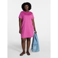 thumbnail image 2 of Terra & Sky Women's Plus Size Pocket T-Shirt Dress with Short Sleeves, Sizes 0X-5X, 2 of 5