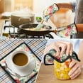 thumbnail image 4 of Pioneer Flower Kitchen Oven Mitt and Pot Holder Sets 4 Pcs for Baking, Cooking and Grilling, Heat Resistant Up To 392 °F, 4 of 7