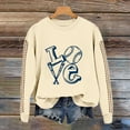 thumbnail image 2 of Holzkary Baseball Sweatshirt for Womens 2025 Spring Baseball Print Loose Casual Top Hoodie Long Sleeve Comfy Baseball Shirts Softball Crewneck Graphic Pullover Top 2025 Fall Sweatshirts Beige L, 2 of 4