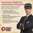 thumbnail image 4 of Nicky Bigs Novelties Adult Deluxe Navy Train Conductor Hat and Train Whisle - Locomotive Engineer Hat - Conductor Costume Accessory Costume Cosplay - Navy Blue Gold, One Size, 4 of 7