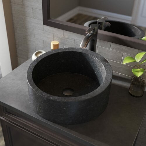Mr Direct 862 Honed Basalt Vessel Sink Ensemble With Antique Bronze Finish 726 Faucet Pop Up Drain And Sink Ring Walmart Com Walmart Com