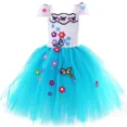 thumbnail image 3 of Vestido de tul con tutú Mirabel para niña, vestido de princesa elegante para fiesta de cumpleaños, disfraz de carnaval, Halloween, Cosplay, disfraz de Madrigal Encanto, 3 of 5