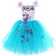 thumbnail image 3 of Vestido de tul con tutú Mirabel para niña, vestido de princesa elegante para fiesta de cumpleaños, disfraz de carnaval, Halloween, Cosplay, disfraz de Madrigal Encanto, 3 of 5