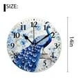 thumbnail image 2 of 14 Inch Wall Clock Battery Operated Silent Clock Decorative for Office, Kitchen, Outdoor, Living Room，Vintage Peacock Blue Exquisite, 2 of 4