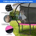 thumbnail image 4 of YORIN Trampoline for 3-4 Kids, 10FT Trampoline for Adults with Enclosure Net, Basketball Hoop, Ladder, 1000LBS Outdoor Trampoline with Light, Sprinkler, Socks, Heavy Duty Round Trampoline, 4 of 7