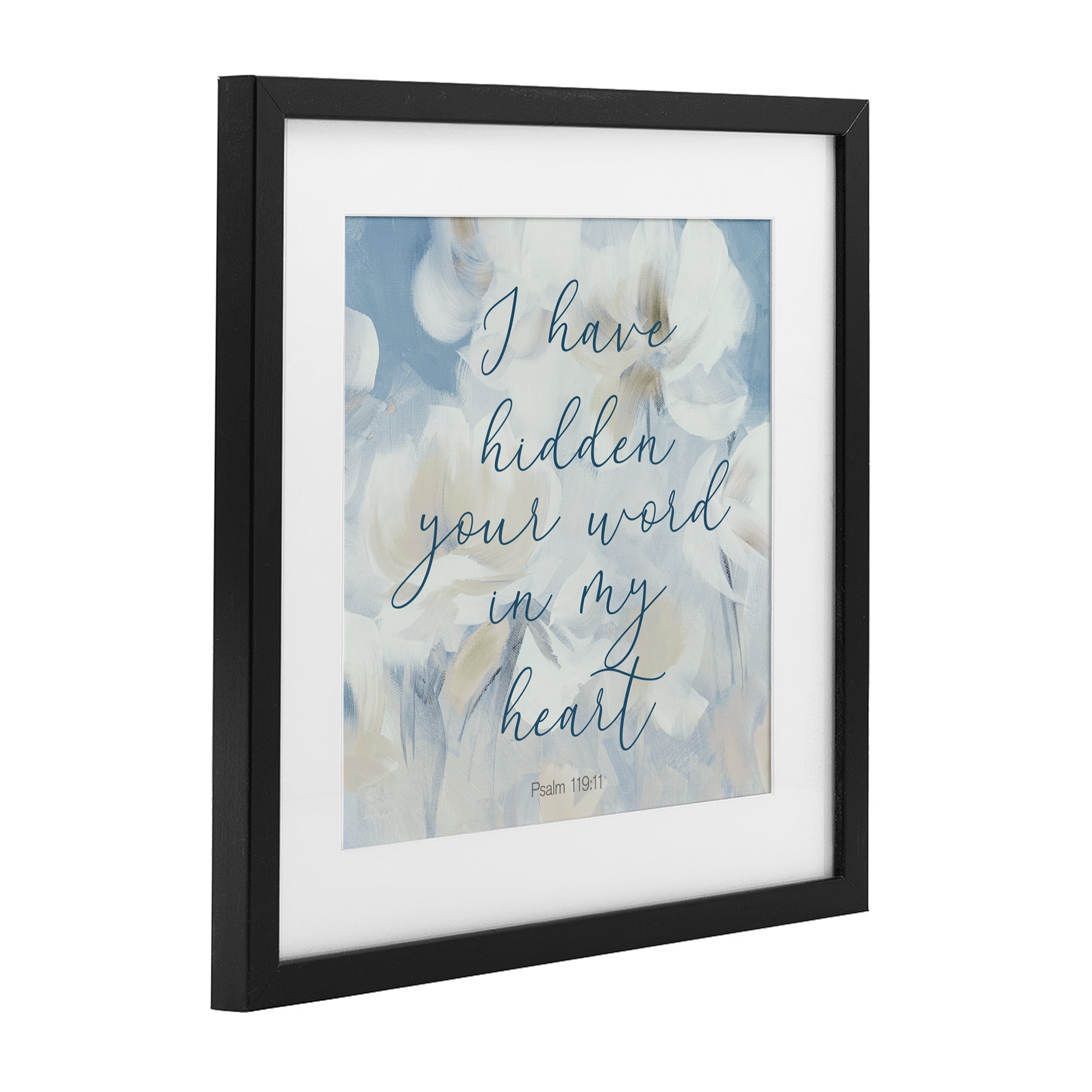 Stupell Industries Hidden Your Word In My Heart Black Framed Print Under Glass, design by Lanie Loreth