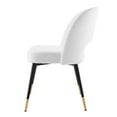 thumbnail image 4 of Side Dining Chair, Set of 2, Velvet, White, Modern Contemporary Urban Design, Kitchen Room Cafe Bistro Restaurant Hospitality, 4 of 6