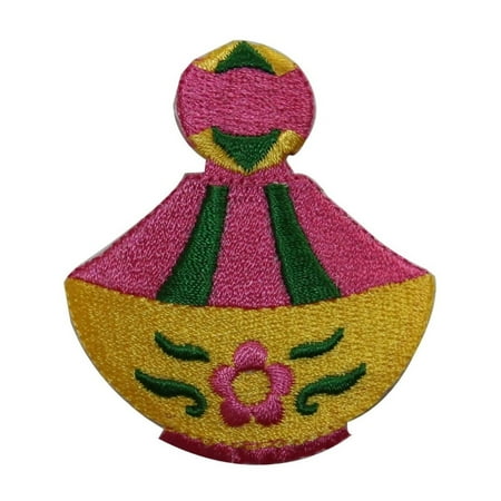Flower Perfume Bottle - ID 7649 Old Fashion Perfume Bottle Patch Flower Can Embroidered Iron On Applique