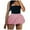 M356 Pink, variant on Tfken Summer Women Skirts Elastic Waist Solid Color Mini Bubble Skirts Fashion Daily Wear Female Leisure Clothes Black