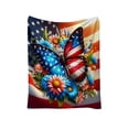 thumbnail image 2 of AuroraX Fleece Throw Blanket for Couch with Designs Summer 4th of&nbsp;July Sofa Blanket,Butterfly Printed Patriotic 30x40 Independence Day Decorations, 2 of 7
