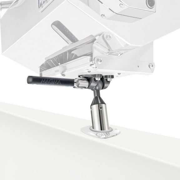 Magma T10-355 LeveLock® All-Angle Fish Rod Holder Mount | Adjustable Marine Grill Mount for Magma Single Mount Rectangular Grill or Fillet Table | Stainless Steel Boat BBQ Accessory