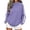 Purple, variant on Turilly Women's Autumn Winter Loose Mock Neck Sweatshirt, Color Block Side Stripe Long Sleeve Pullover with Front Pocket, Casual Soft Sports Fashion Top for Daily Outdoor Wear