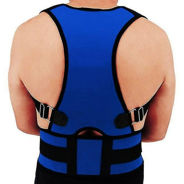 2XL Cuidado de la salud Corrección de la espalda Cinturón de soporte espinal Terapia magnética Corrector de postura Corrección Corsé Soporte de cintura Cinturón recto (con imán)