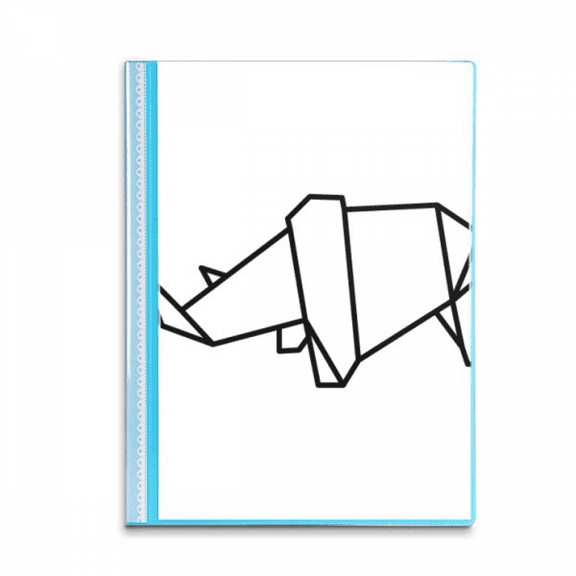 Origa Rhinoceros Geometric Shape Book Sheet Protectors Portfolio Binder Folder