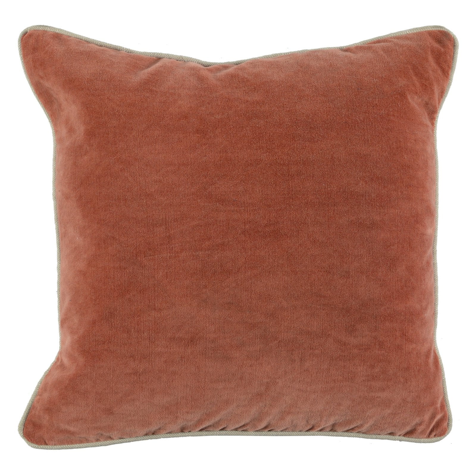 Kosas Home Harriet Velvet 18"x18" Throw Pillow Cover, Terra Cotta