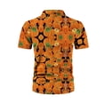 thumbnail image 4 of Camisa de manga corta con cuello en V para hombre, con estampado de Halloween, informal, con estampado de blusa Pompotops  oipoqjl45929, 4 of 7