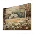 thumbnail image 2 of Designart "Dogwood Beauty at the Farm in White and Grey II" Landscapes Print on Natural Pine Wood, 2 of 5