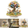thumbnail image 3 of 7.87in Easter Acrylic Tabletop Decor, Clear Bunny & Egg Spring Desktop Ornament for Home Office Party Decoration(1Pcs), 3 of 7