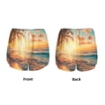 thumbnail image 3 of Rocae Tropical Sunset Beach Scene for Women's Athletic Shorts Workout Hiking Shorts Athletic Shorts for Running, Yoga, Gym, Sports-Medium, 3 of 7