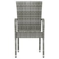 thumbnail image 2 of vidaXL 3 Piece Garden Dining Set Poly Rattan Grey, 2 of 4