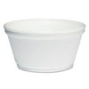 Dart Foam Container, Extra Squat, 8 oz, White, 1,000/Carton