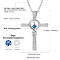 thumbnail image 5 of [Clearance] Cross Necklace for Women 925 Sterling Silver CZ September Sapphire Birthstone Infinity Heart Necklace Birthday Valentines Day Christmas Jewelry Gifts for Daughter, 5 of 7