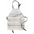 thumbnail image 1 of Geometric Apron Aztec Motifs Triangles Squares Artful Folk Inspiration Tribal Image, Unisex Kitchen Bib Apron with Adjustable Neck for Cooking Baking Gardening, Mint Dark Blue Peach, by Ambesonne, 1 of 3
