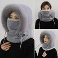 thumbnail image 6 of Wipya Integrated Mask Beanie Hat For Women And Men Full Face Protection Windproof Fleece Lined Winter Warm Hat For Outdoor Activities SizeLight Ashy, 6 of 6