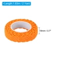 thumbnail image 2 of Unique Bargains 0.7' Wide 2 Yards Self Adhesive Lace Tape Ribbon Stickers Masking Cotton Decorative for Craft, Orange 2 Pcs, 2 of 6