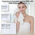 thumbnail image 5 of White Bath Towel, Thick Absorbent Bath Sheet, 27.6x55.1 Inch Quick Dry Towel for Bathroom Gym, Hotel Quality Home Spa Towel for Everyday Use, 5 of 7