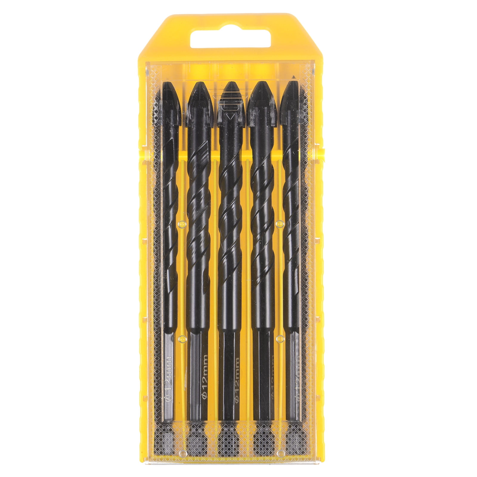 Unique Bargains 5pack Masonry Drill Bits, 12mm Concrete Drill Bit 1/4' Hex Shank Ceramic Drill Bit