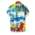 thumbnail image 4 of Awdenio Hawaiian Shirt for Men Hawaiian Printed Short Sleeve Shirts Tropical Floral Button Down Aloha Holiday Shirt Vacation Casual Beach Clothings, 4 of 6