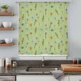 thumbnail image 4 of Spring Flowers Sheer Curtains 45 Inches Long, Pink Yellow Wildflowers Country Plants Green Light Filering Curtains, Breathable Simi Curtain Privacy Drapes for Kitchen Bathroom Small Window Treatment, 4 of 9