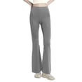 thumbnail image 2 of Women's High Waisted Flared Leggings with Side Pockets, Tummy Control Bootcut Yoga Pants for Women, Butt Lifting Pilates Workout Pants, Casual Flare Leggings Grey S, 2 of 4
