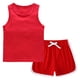 thumbnail image 1 of Tank Top Y Shorts Conjunto Niñas Moda Casual Color Sólido Algodón sin Mangas Cuello Redondo Top Y Cintura Elástica Shorts Conjunto de Dos Piezas Tank Tops Largos, 1 of 7