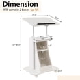 thumbnail image 3 of Gymax 2PCS Sit-to-Stand Laptop Desk Cart Rolling Mobile Height Adjustable w/ Storage, 3 of 10