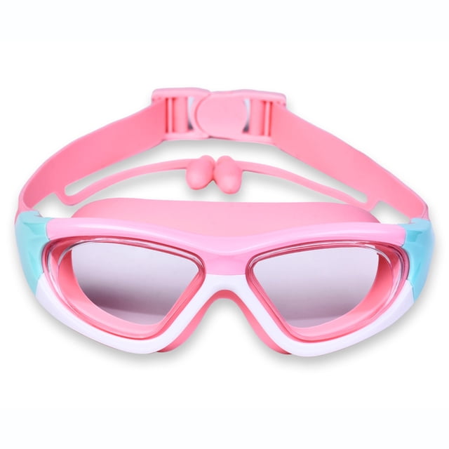 Nates de Natación Gafas de Natación Vista Transparente Oso de Ojo de Natación Con Tapón para la Oreja para Niños Niñas