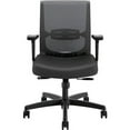 thumbnail image 2 of HON Convergence Task Chair Black Vinyl, Fabric, Foam Seat - Black Back - Black Frame - 5-star Base - 20" Seat Width x 17" Seat Depth - 26.9" Width x 27.5" Depth x 39.9" Height - 1 / Each, 2 of 6