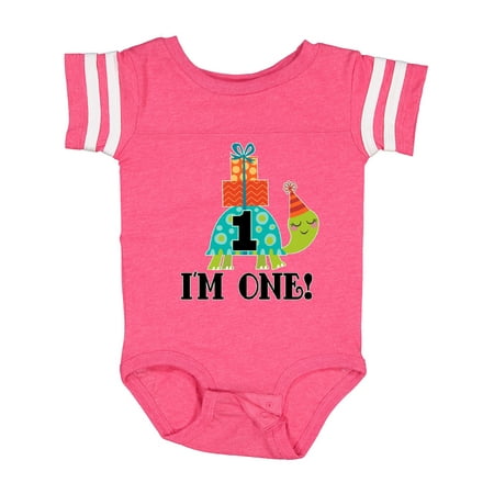 

Inktastic First Birthday Outfit Turtle 1 Year Old Gift Baby Boy or Baby Girl Bodysuit