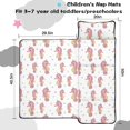 thumbnail image 5 of Unicorn and Seahorse White Pattern Teens Toddler Nap Mat with Pillow, Sleeping Mat Bag for Preschool Daycare 50"x20", 5 of 6
