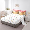 thumbnail image 5 of Erosebridal Waffle American Flag Bedding Comforter Set for Kids, Pink Ice Cream Drip King Bedding Sets, Colorful Polka Dots Reversible, 7 Pieces, 5 of 6