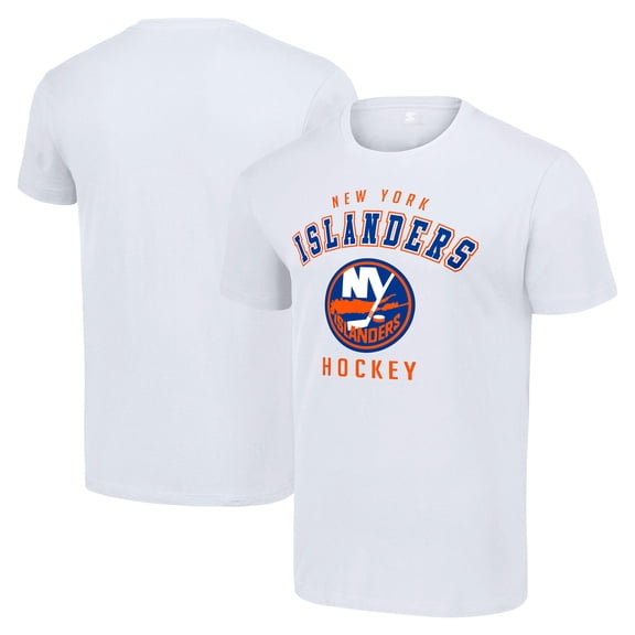 Men's Starter White New York Islanders Logo T-Shirt